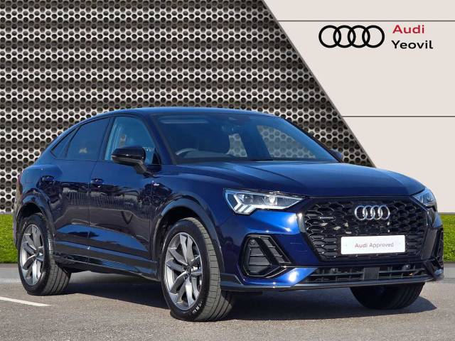 Audi Q3 Sportback 2.0 Black Edition 40 TFSI quattro 190 PS S tronic 4x4 vehicle Petrol Navarra blue, metallic