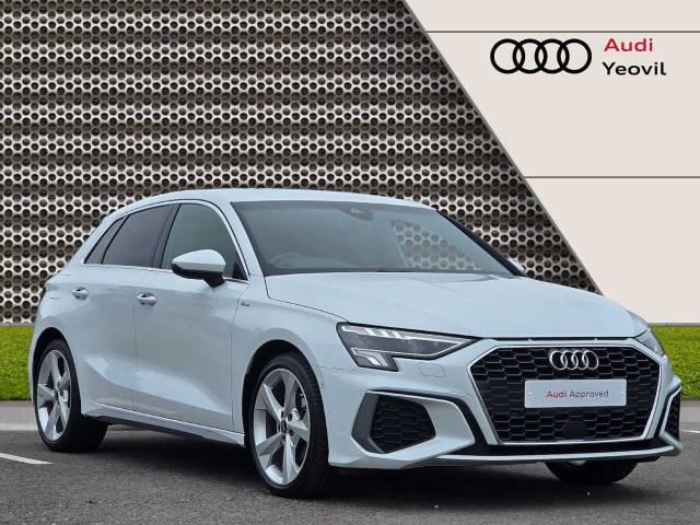 Audi A3 1.5 Sportback S line 35 TFSI  150 PS S tronic Hatchback Petrol Glacier white, metallic