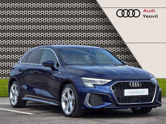 Audi A3 1.5 Sportback S line 35 TFSI  150 PS S tronic Hatchback Petrol Navarra blue, metallic