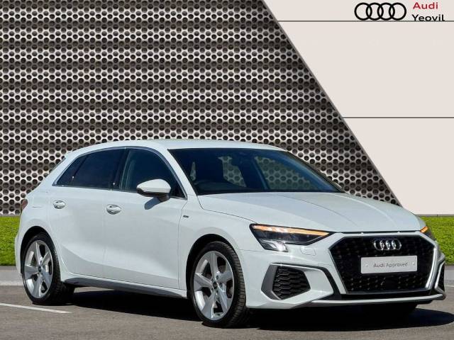 Audi A3 1.5 Sportback S line 35 TFSI  150 PS S tronic Hatchback Petrol Glacier white, metallic