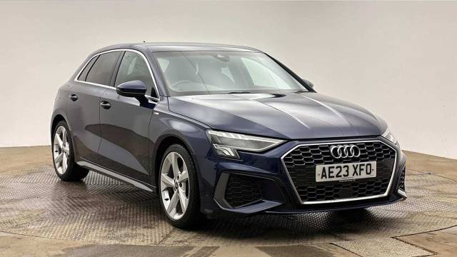 Audi A3 Sportback 1.5 S line 35 TFSI  150 PS S tronic Hatchback Petrol Navarra blue, metallic