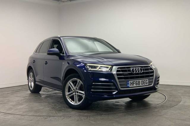 Audi Q5 S line 2.0 TFSI quattro 252 PS S tronic 4x4 vehicle Petrol Navarra Blue Metallic