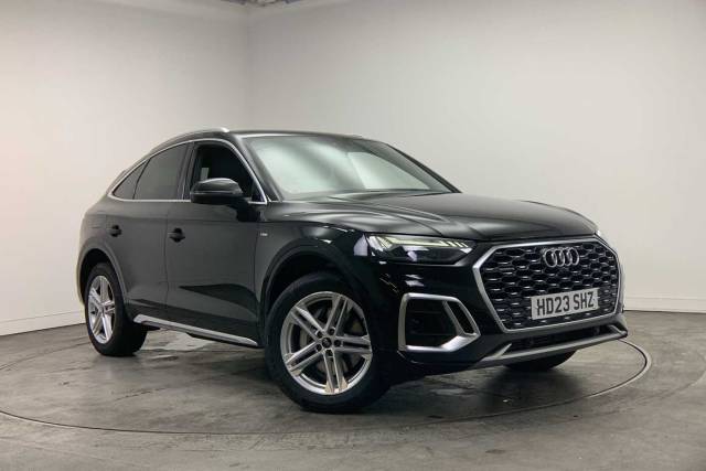 Audi Q5 Sportback TFSI e 2.0 S line 50 TFSI e quattro 299 PS S tronic 4x4 vehicle Hybrid Mythos black, metallic