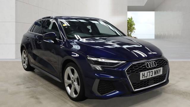 Audi A3 Sportback 1.5 S line 35 TFSI  150 PS S tronic Hatchback Petrol Navarra blue, metallic