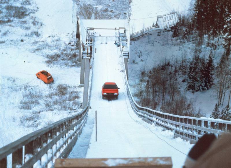 Audi quattro in the snow