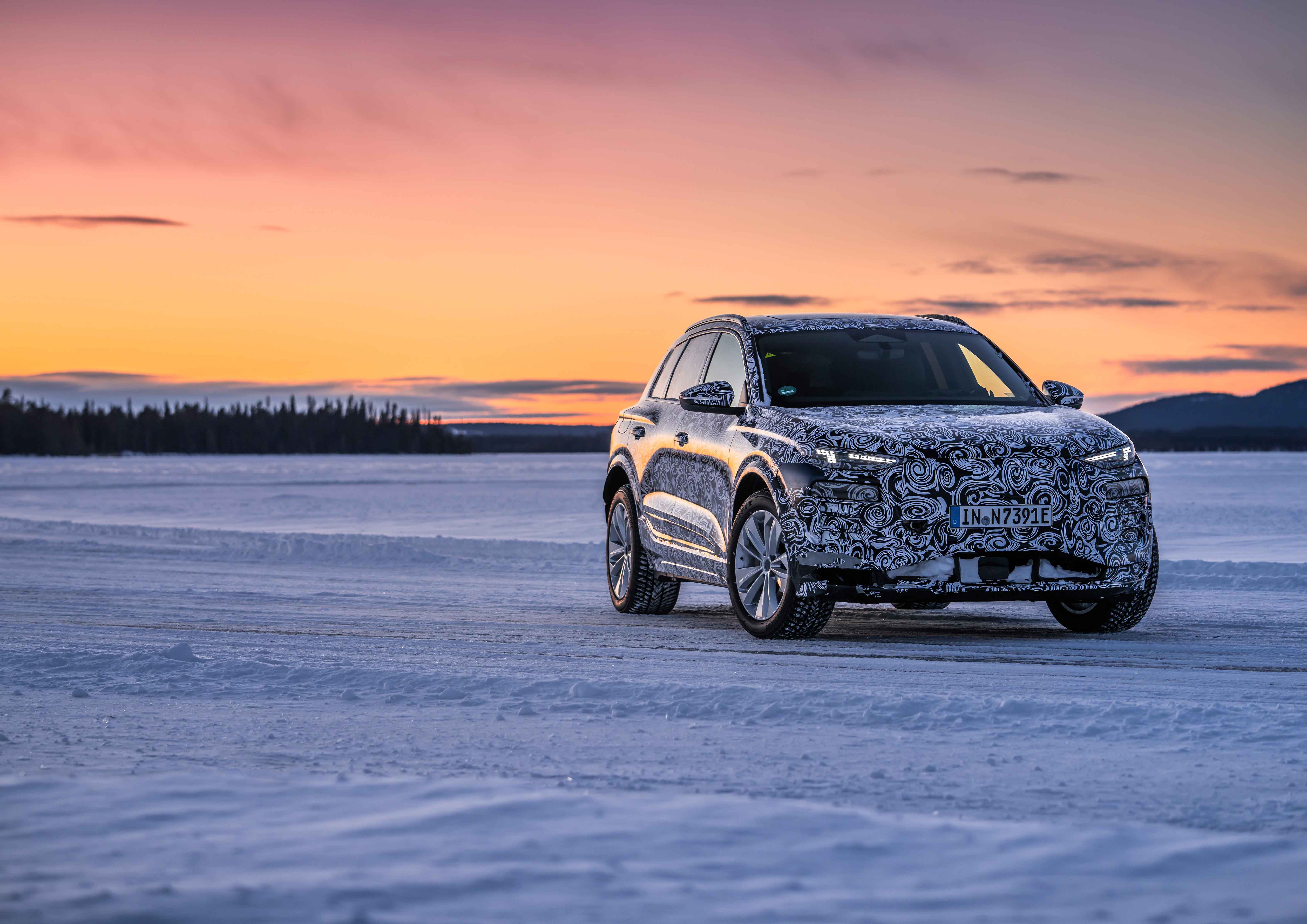 Put through its paces: Audi tests the production-oriented Q6 e-tron prototype in the far north