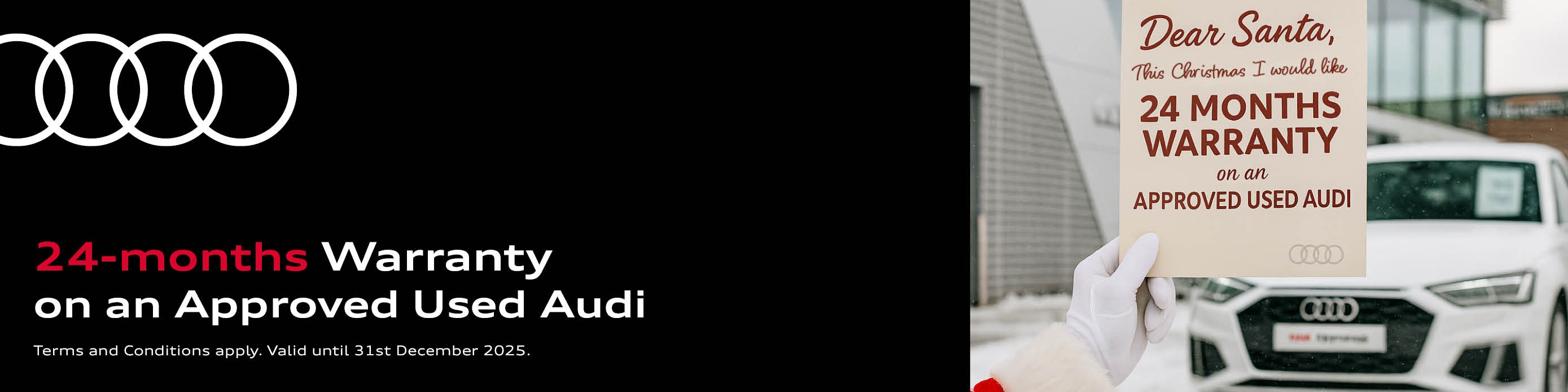 24-months Warranty on a Approved Used Audi